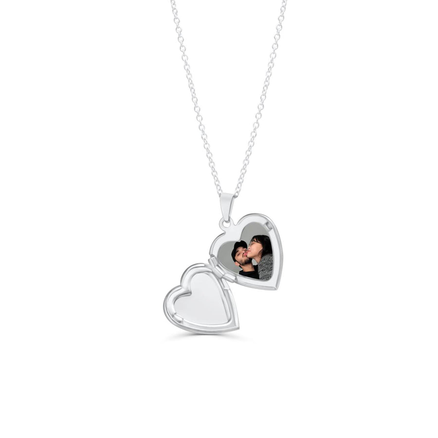 Silver Vintage Heart Locket Necklace