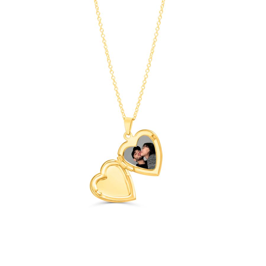 Gold Vintage Heart Locket Necklace