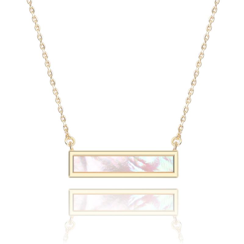 Custom Mother of Pearl Bar Necklace