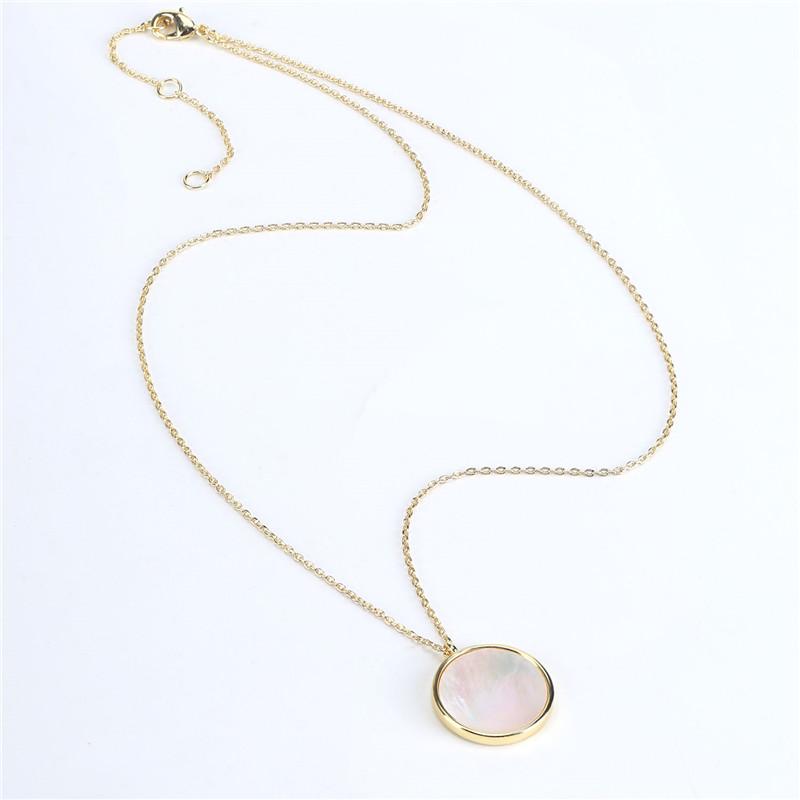 Custom Mother of Pearl Disc Necklace