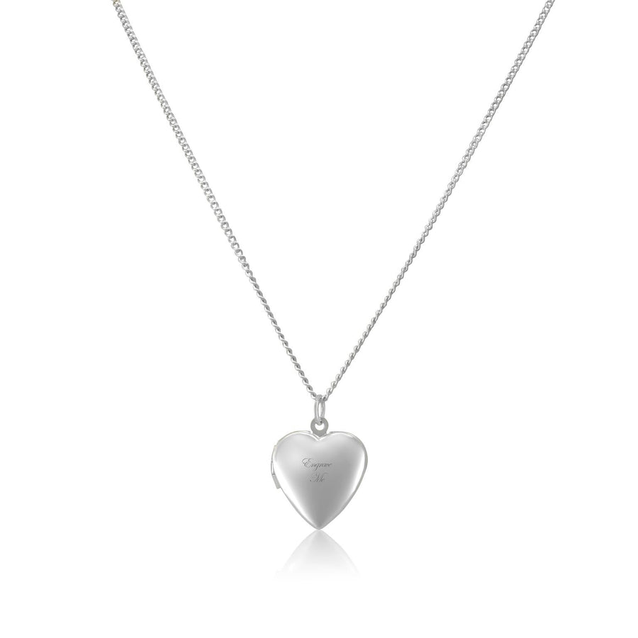 Silver Custom Heart Locket Necklace