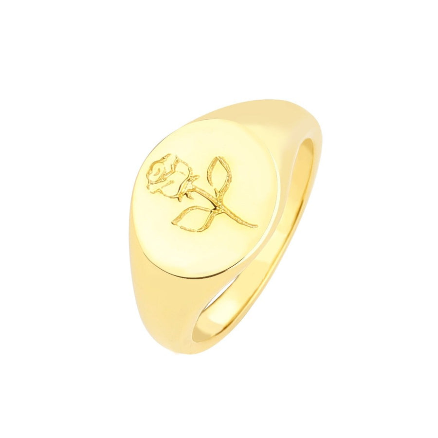 Rose Signet Ring